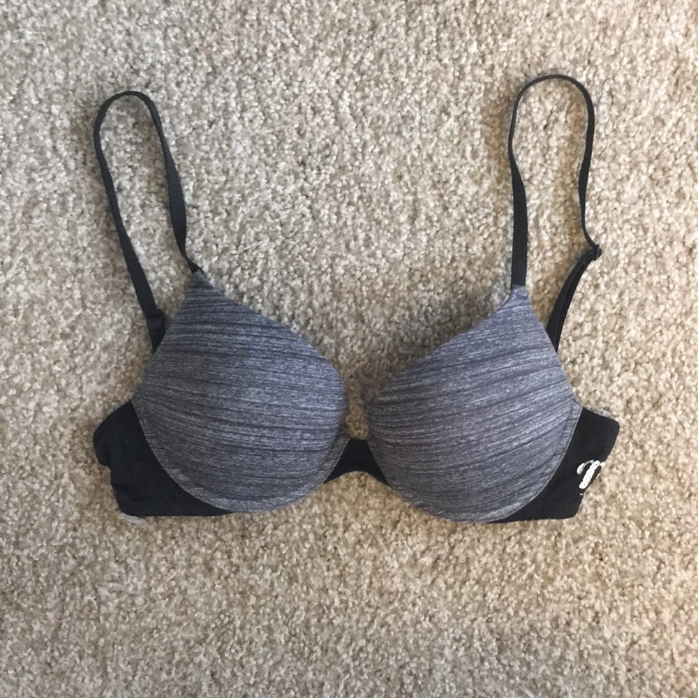 Vs pink gray and black bra